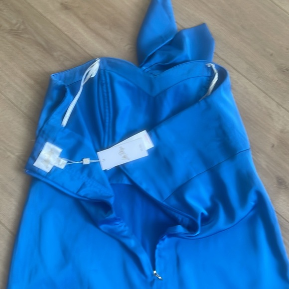 New Lilly Pullizer size 14 Carylin Elegant Blue Strapless woman's Dress - Picture 8 of 12